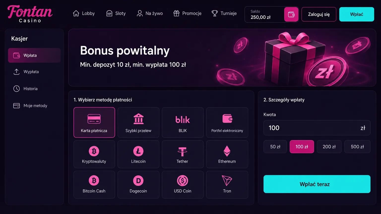 Bezpieczeństwo i licencja Fontan Casino